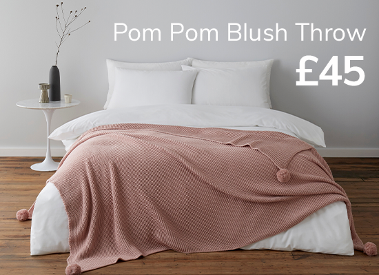 Pom Pom Blush Throw